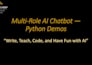 design a friendly multi role ai chatbot for learning coding and fun conversation